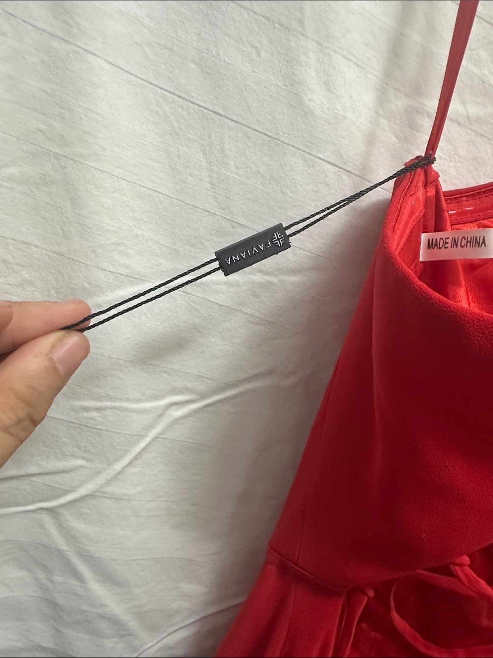 Faviana Red Spaghetti-Strap Maxi Dress - Picture 10 of 10
